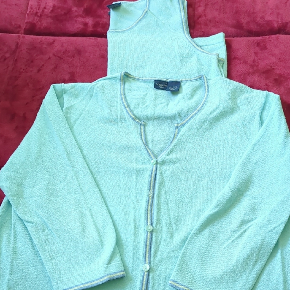 Dockers Light Green Knit Top